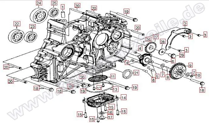 Motorgehäuse rechts Motorgehäuse rechts