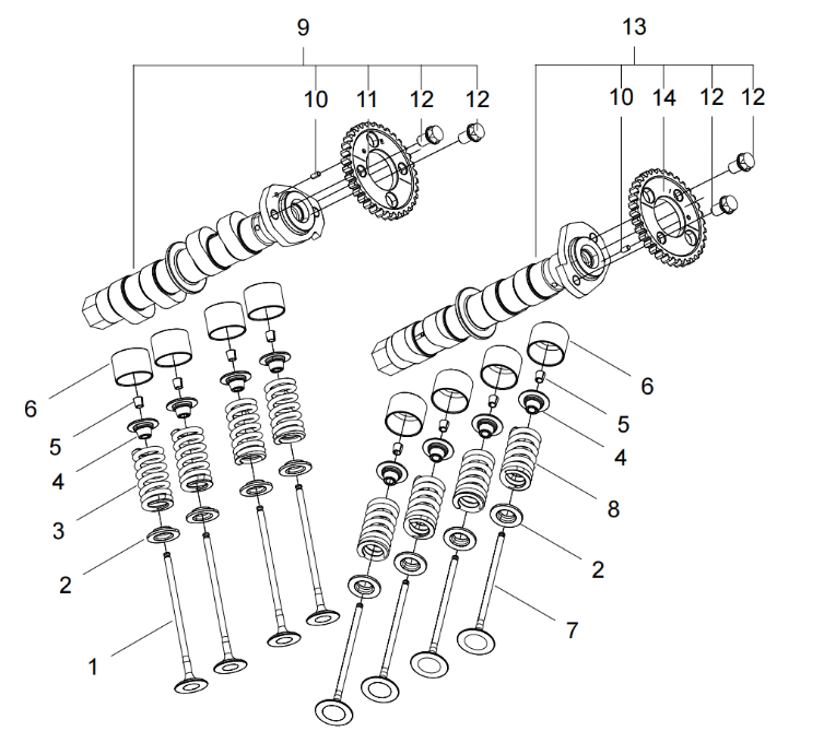 Nockenwelle / Ventil