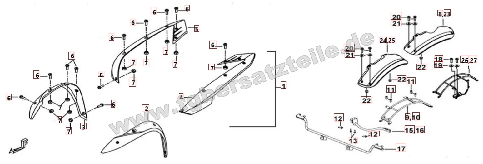 Kotflügelverbreiterung - Kotflügel vorne und hinten