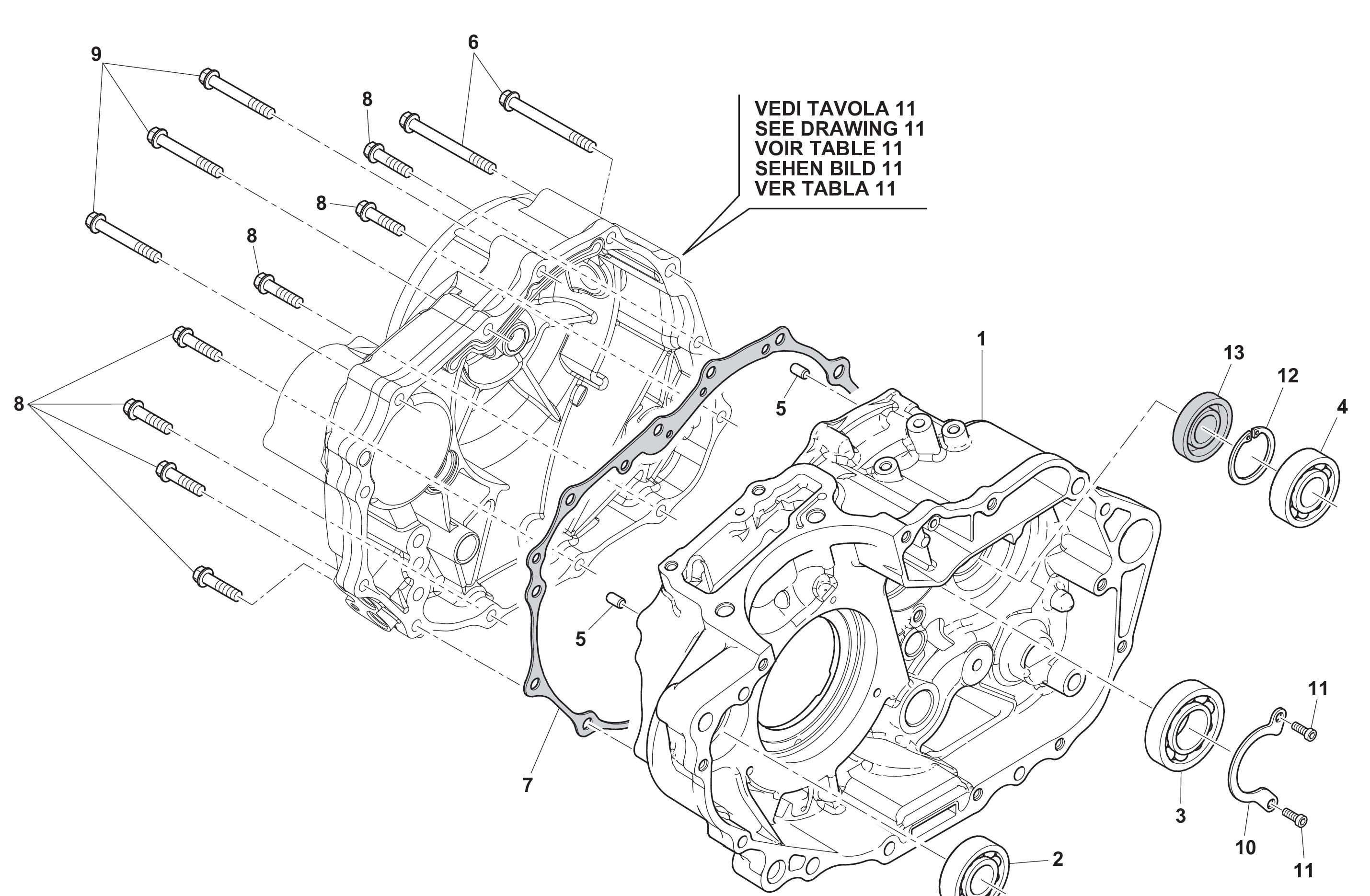 Motorgehäuse rechts Motorgehäuse rechts