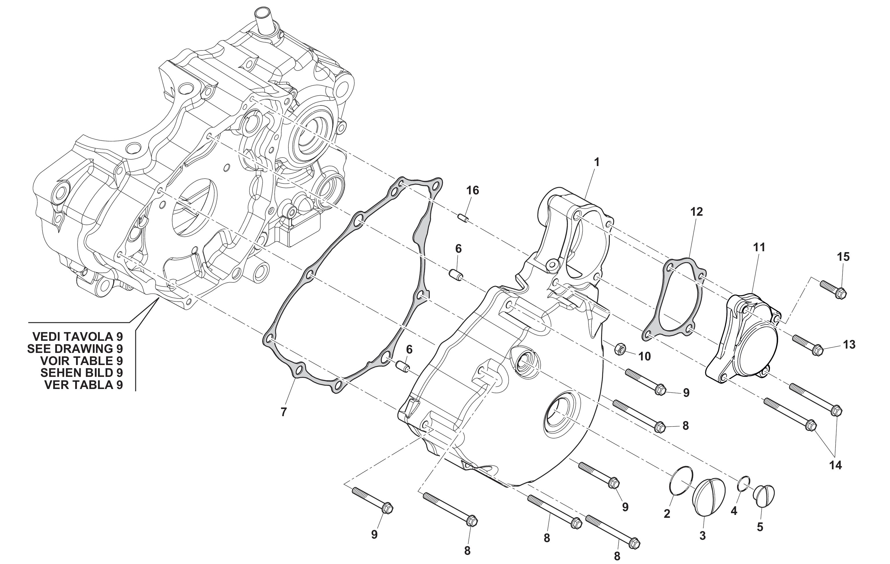 Motordeckel links Motordeckel links