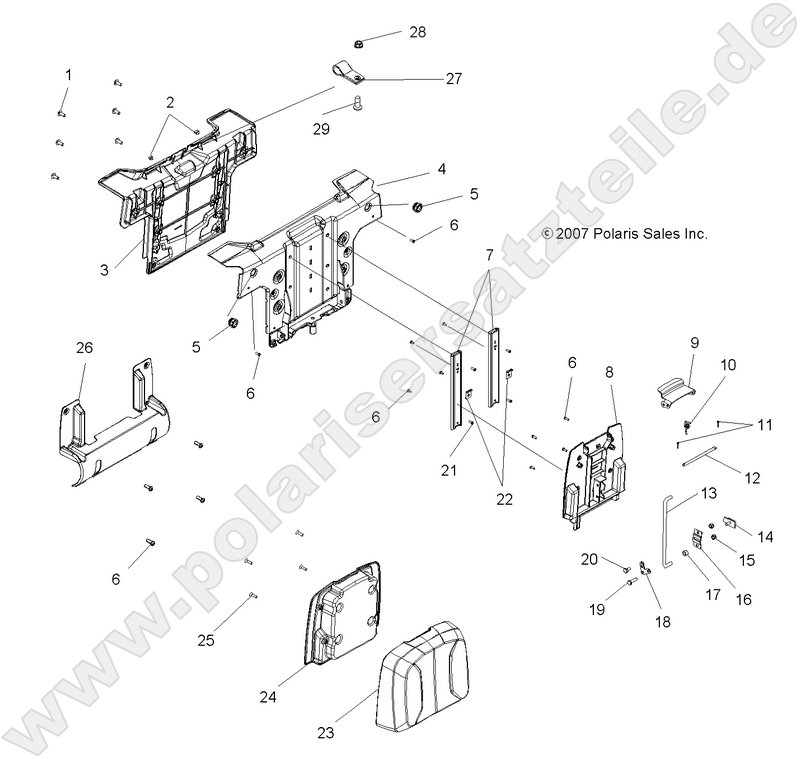 BODY, SEAT, PASSENGER, BACK BODY, SEAT, PASSENGER, BACK
