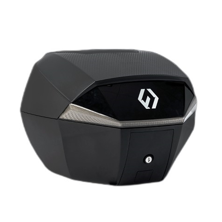 Furchtlos SHIELD S Luxe Topcase - 35 Liter - schwarz/silber - inkl. Montagekit