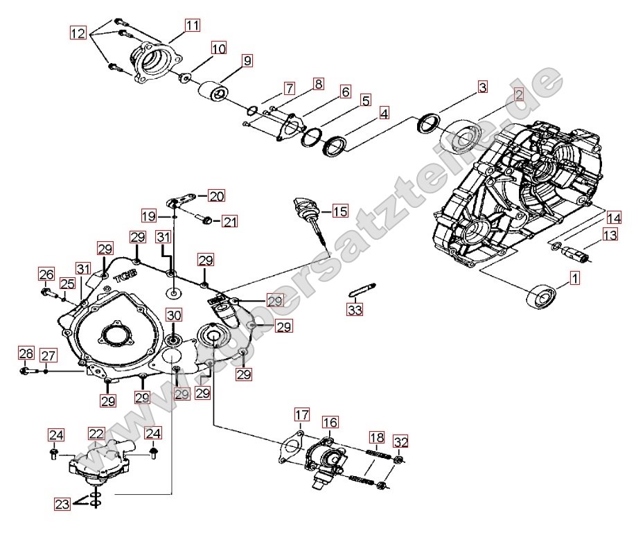 Wasserpumpe - Tachoantrieb