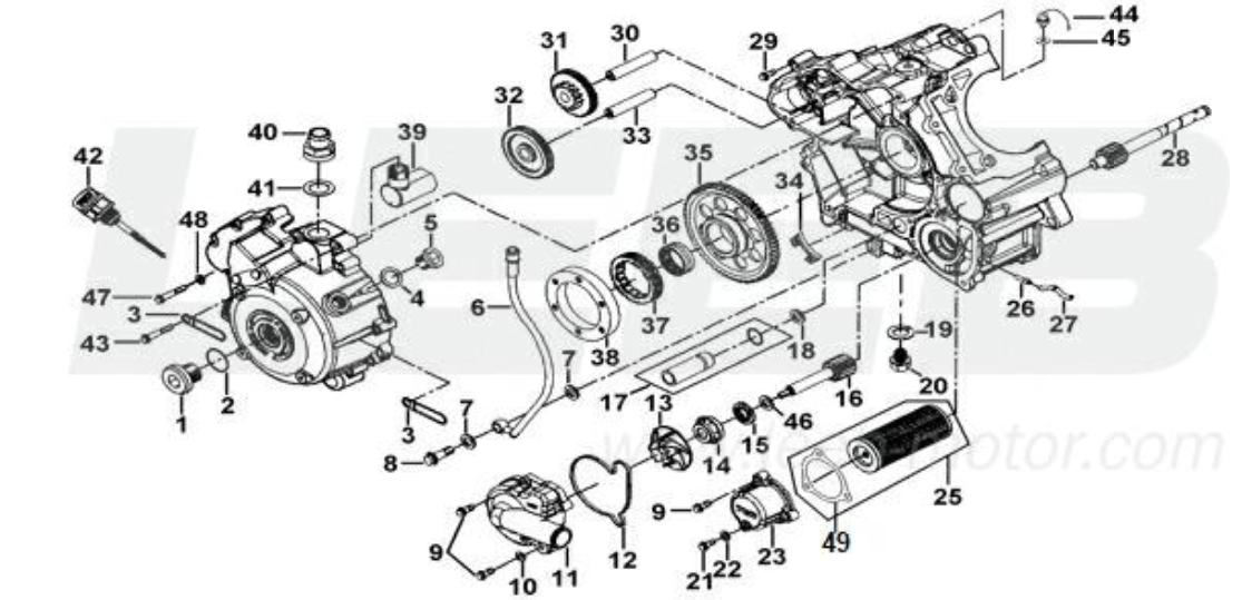 Motorgehäuse rechts