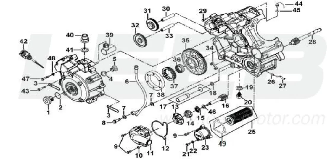 Motorgehäuse rechts Motorgehäuse rechts
