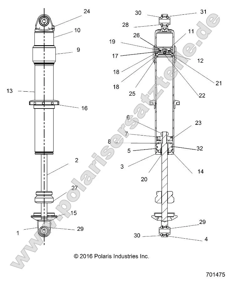 Suspension, Front Shock Internals Suspension, Front Shock Internals