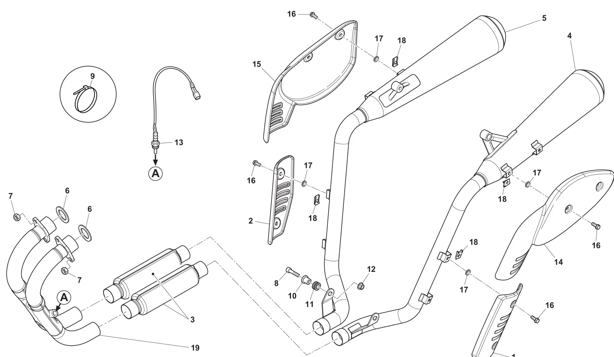 Auspuffsystem Six Days
