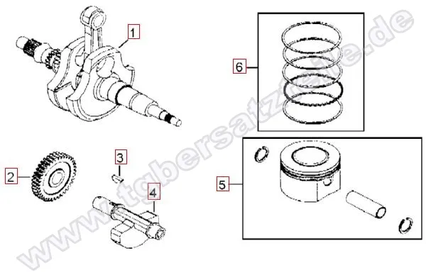 Kurbelwelle-Kolben Kurbelwelle-Kolben