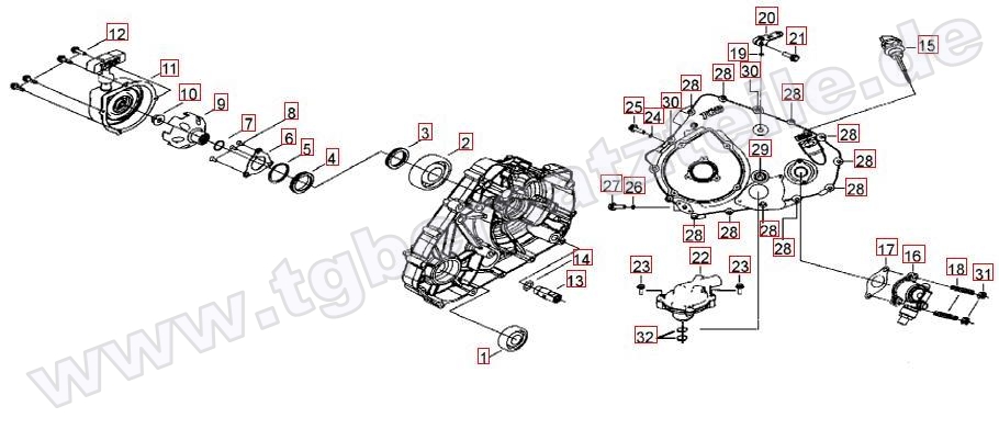 Wasserpumpe-Handstartereingriffsrad-Tachoantrieb