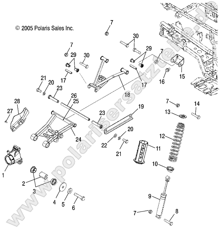 SUSPENSION, REAR SUSPENSION, REAR
