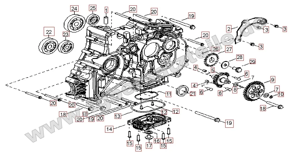 Motorgehäuse rechts Motorgehäuse rechts