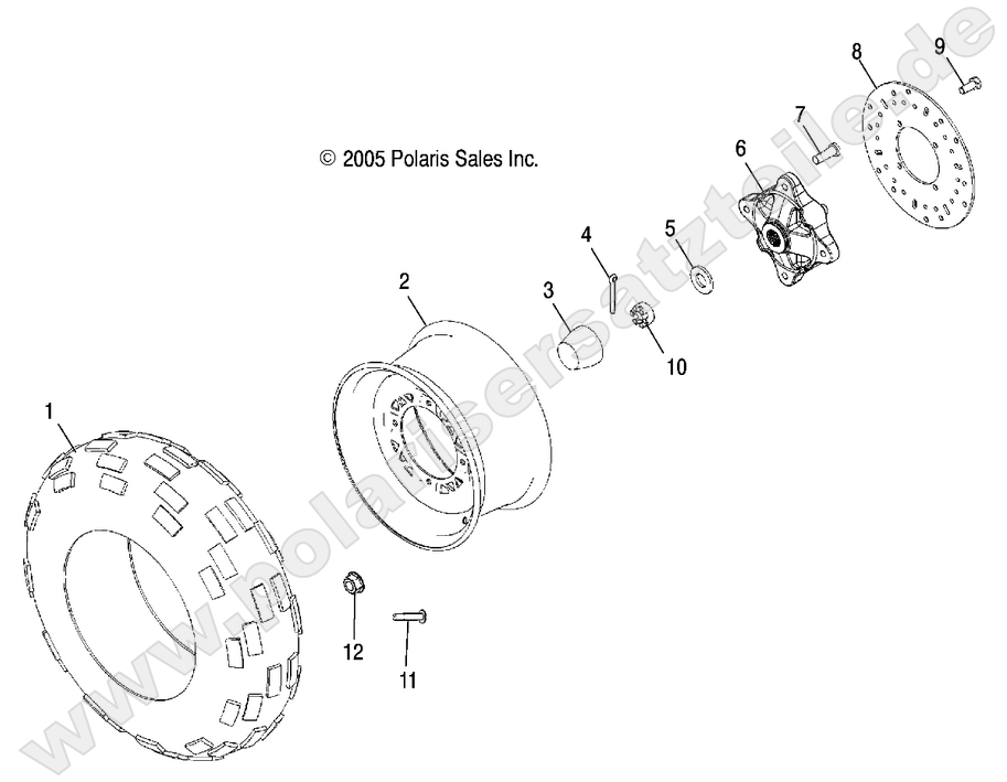 WHEELS, FRONT TIRE and BRAKE DISC WHEELS, FRONT TIRE and BRAKE DISC