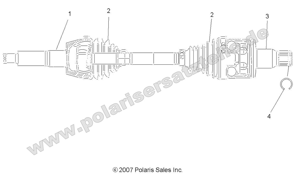 DRIVE TRAIN, REAR HALF SHAFT