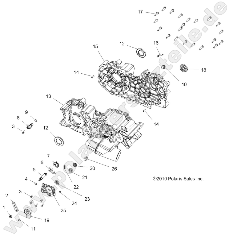 DRIVE TRAIN, MAIN GEARCASE