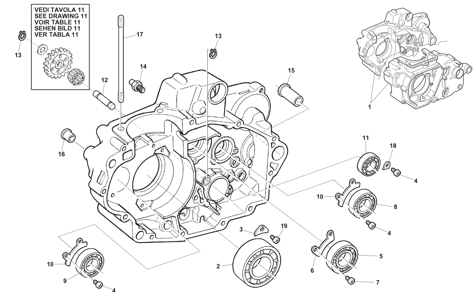 Motorgehäuse rechts