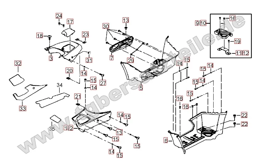 Fußstützen - Tankabdeckung Fußstützen - Tankabdeckung