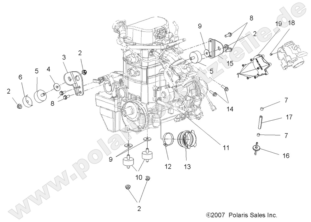 ENGINE, MOUNTING ENGINE, MOUNTING