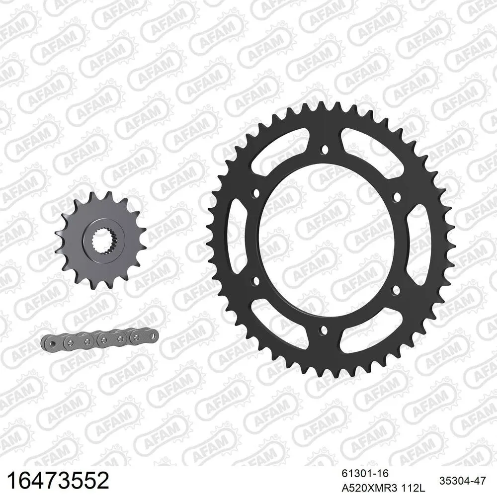 AFAM Kettensatz Stahl 520 XMR3 16x47 - BMW G 650 GS 2008-15 - 16473552