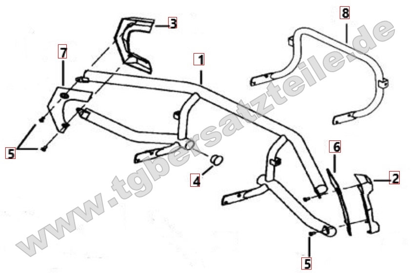 Hecksturzbügel - Halter Gepäckträger