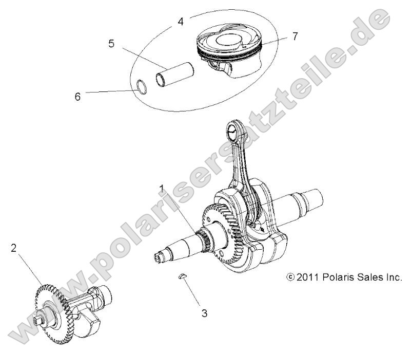 Engine, Crankshaft, Piston and Balance Shaft