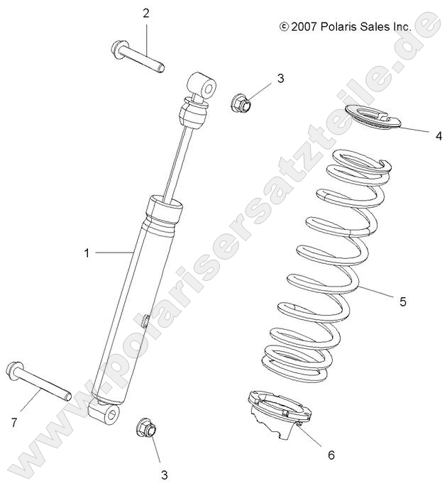 SUSPENSION, SHOCK, REAR SUSPENSION, SHOCK, REAR