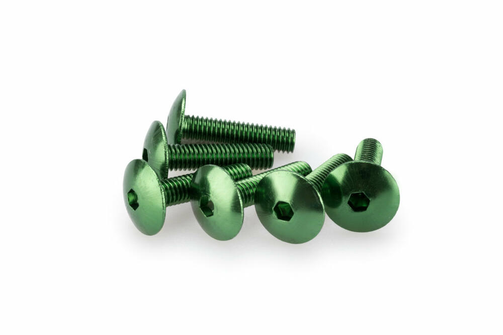 PUIG SCHRAUBEN-KIT (KUPPELFÖRMIG) M6X25MM. GRÜN - 0689V