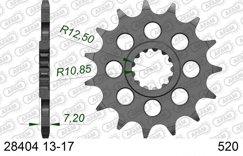 AFAM_Racing_Ritzel___Kettenrad_vorne___520___28404 AFAM Racing Ritzel / Kettenrad vorne - 520 - 28404