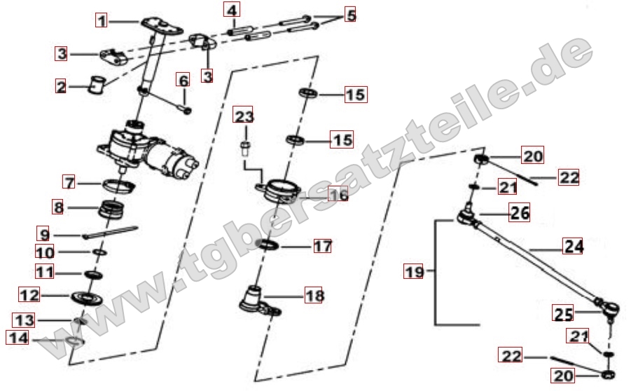 Lenksäule - Spurstange