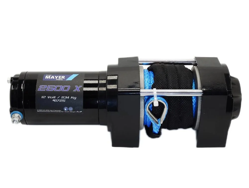 TMP ATV - Quad Seilwinde 2500 X / 12V / 1134 kg / Synthetikseil + Funk Fernbedienung