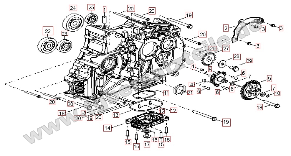 Motorgehäuse rechts