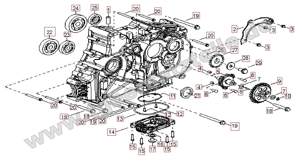 Motorgehäuse rechts Motorgehäuse rechts