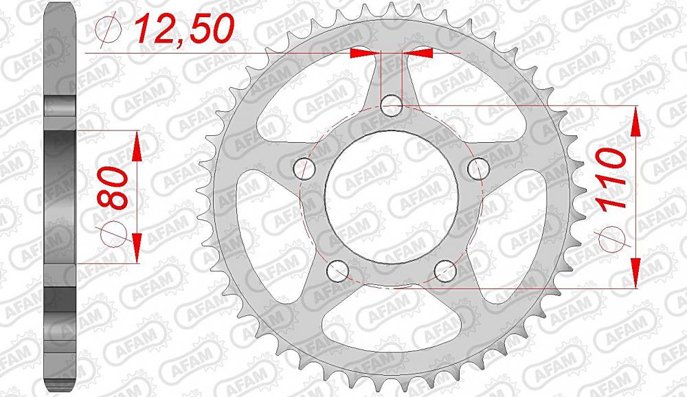 AFAM Kettensatz Stahl 525 XRR 16x45 - Honda XRV 750 Africa Twin 1993-00