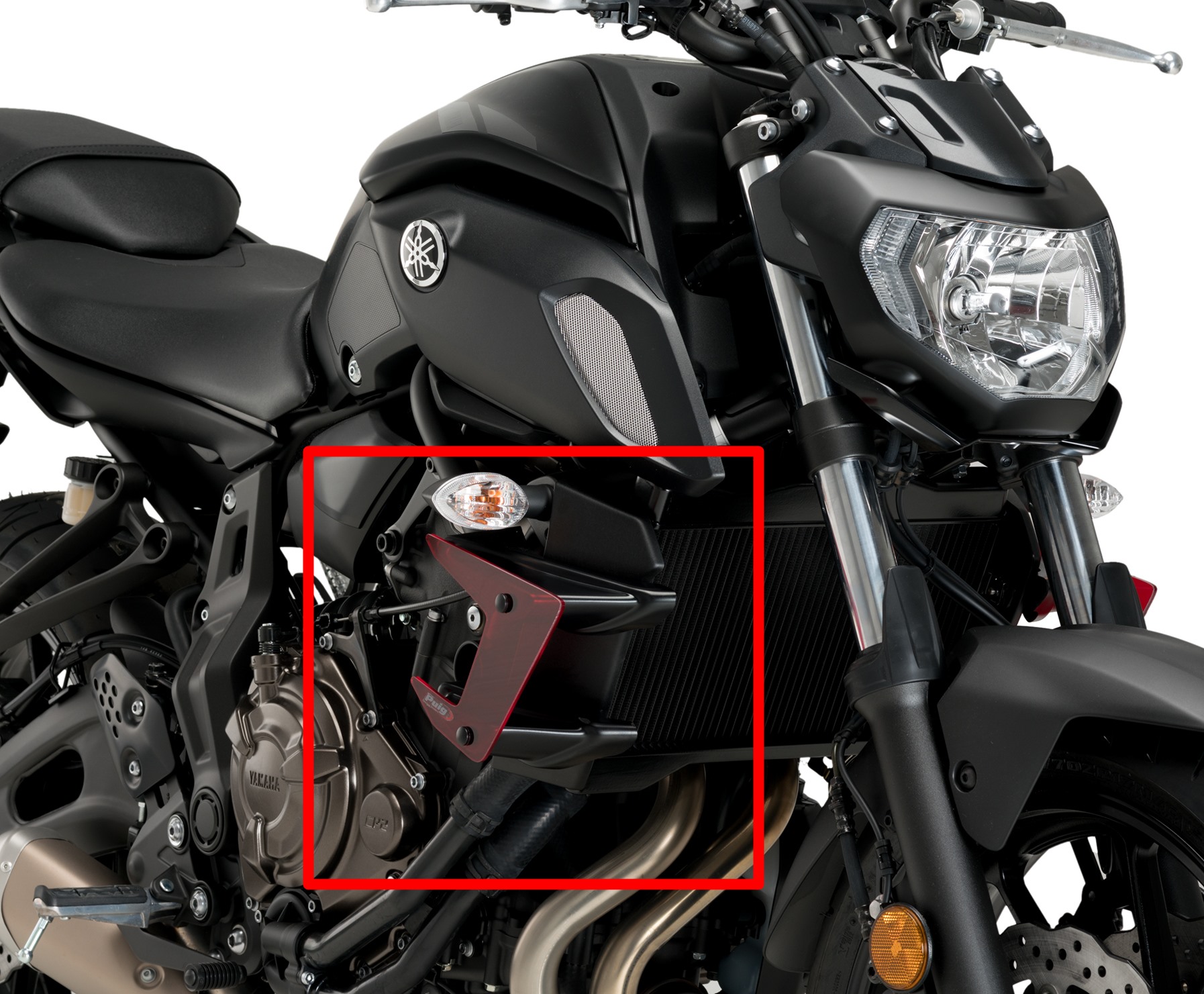 Puig Naked Side Downforce Spoiler - rot - Yamaha MT-07 2018-20 - 20381R