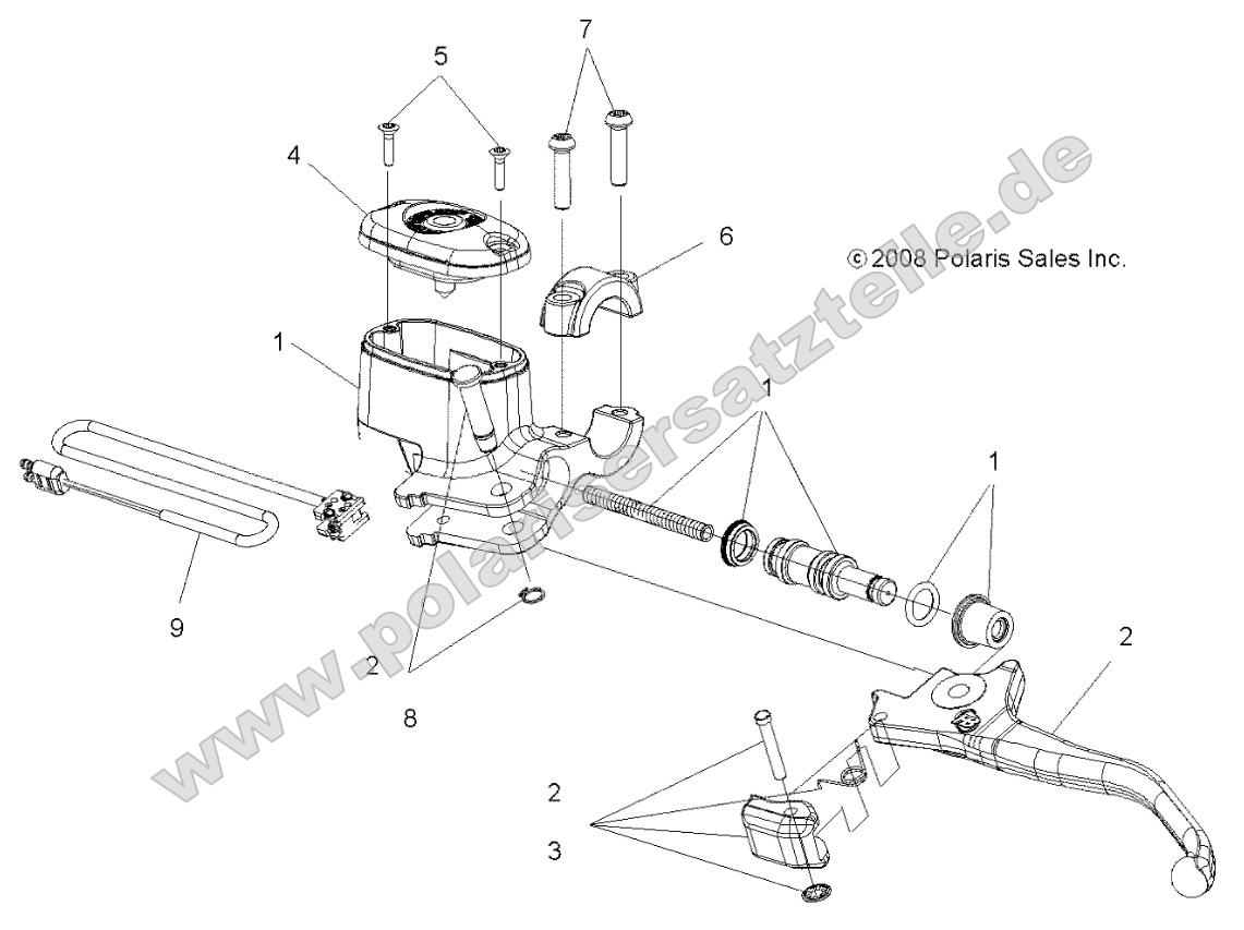 Brakes, Front Brake Lever and Master Cylinder Brakes, Front Brake Lever and Master Cylinder