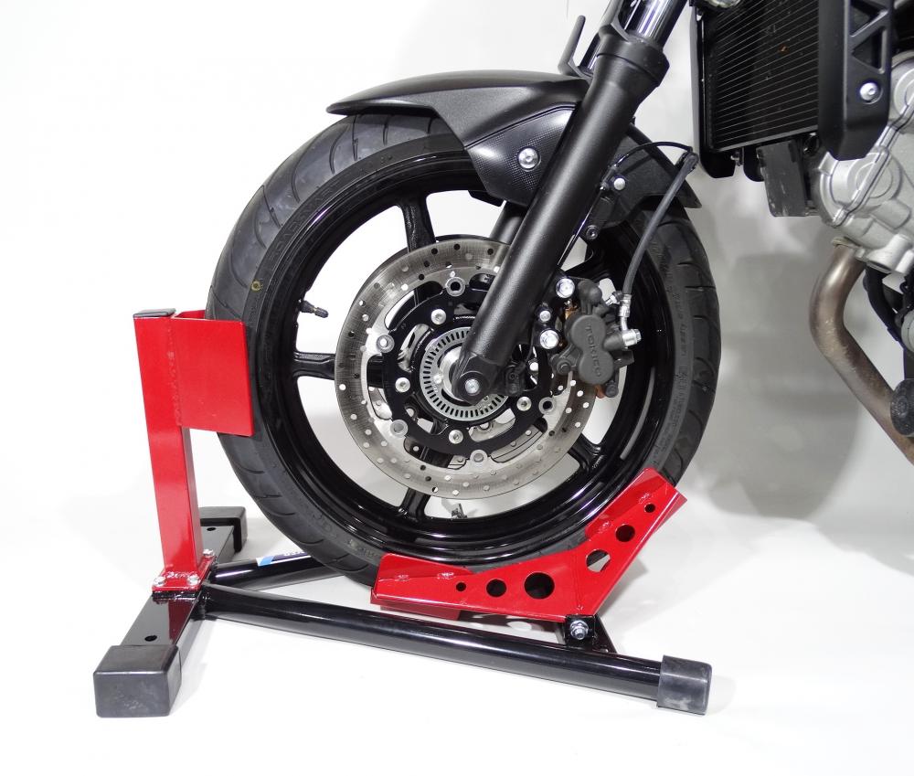 TMP_Motorrad_Vorderrad_Transportstaender_Wippe_13_19_rot_6678_3 TMP Motorrad Vorderrad Transportständer Wippe 13" - 19" schwarz/rot