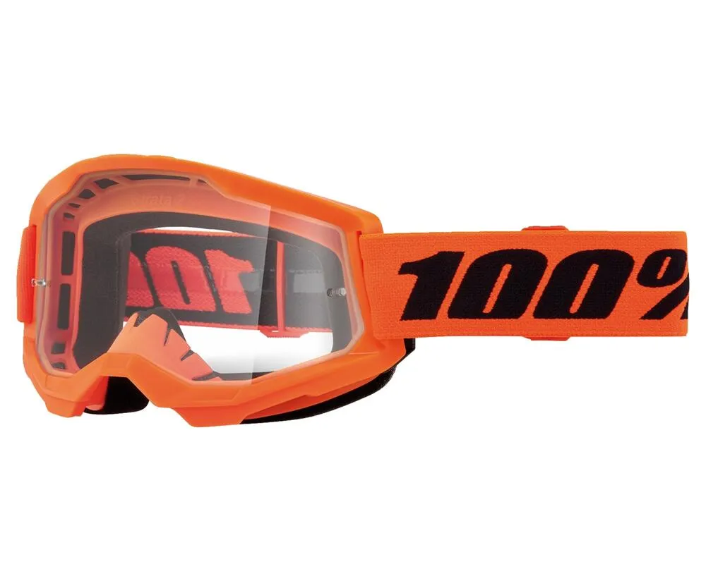 100% Crossbrille Strata 2 - Neon Orange - klares Glas