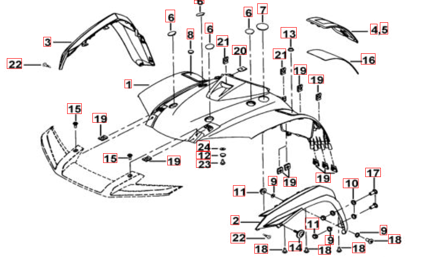 Frontverkleidung silber edition