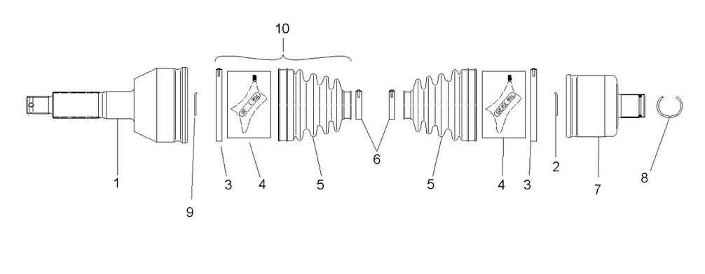 SHAFT, DRIVE, REAR, LH, RH