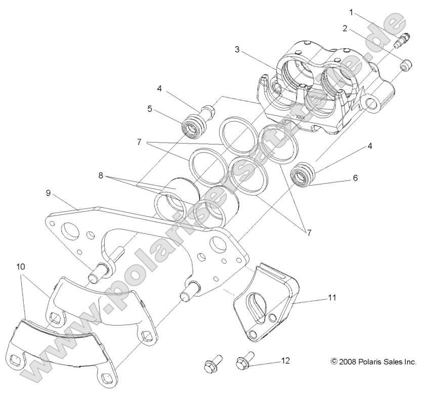 Brakes, Front Caliper (built 11/5/13 and after)