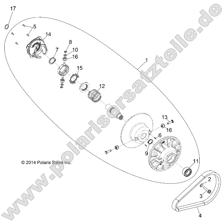 Drive Train, Secondary Clutch Drive Train, Secondary Clutch