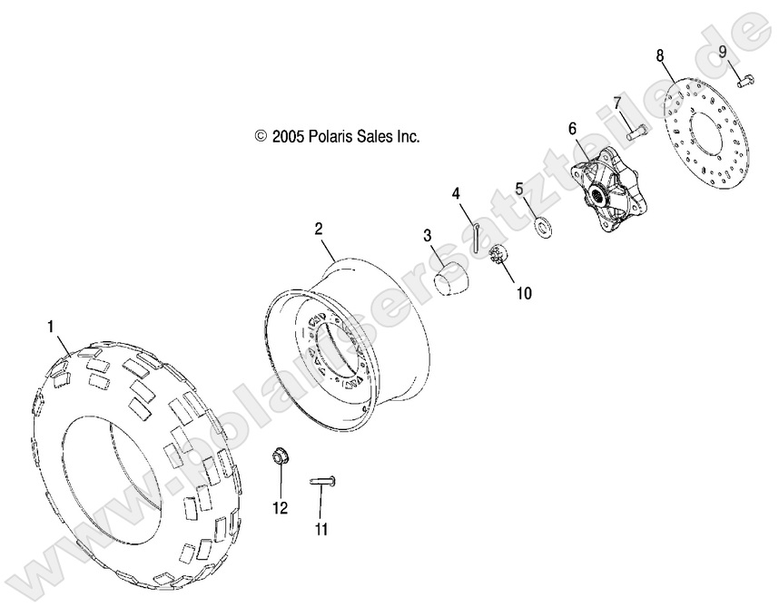 WHEELS, FRONT TIRE and BRAKE DISC WHEELS, FRONT TIRE and BRAKE DISC