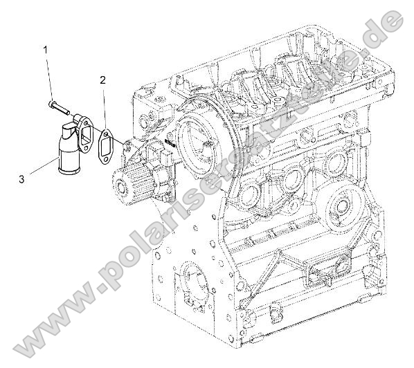 Engine, Water Inlet Flange Engine, Water Inlet Flange