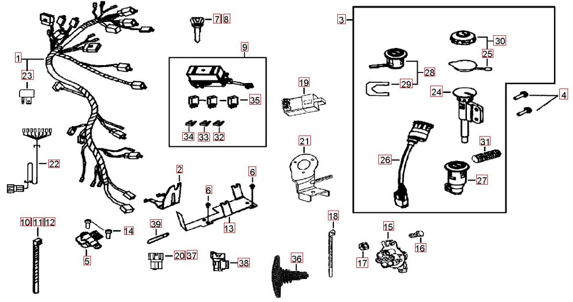 Kabelbaum - Schlosssatz