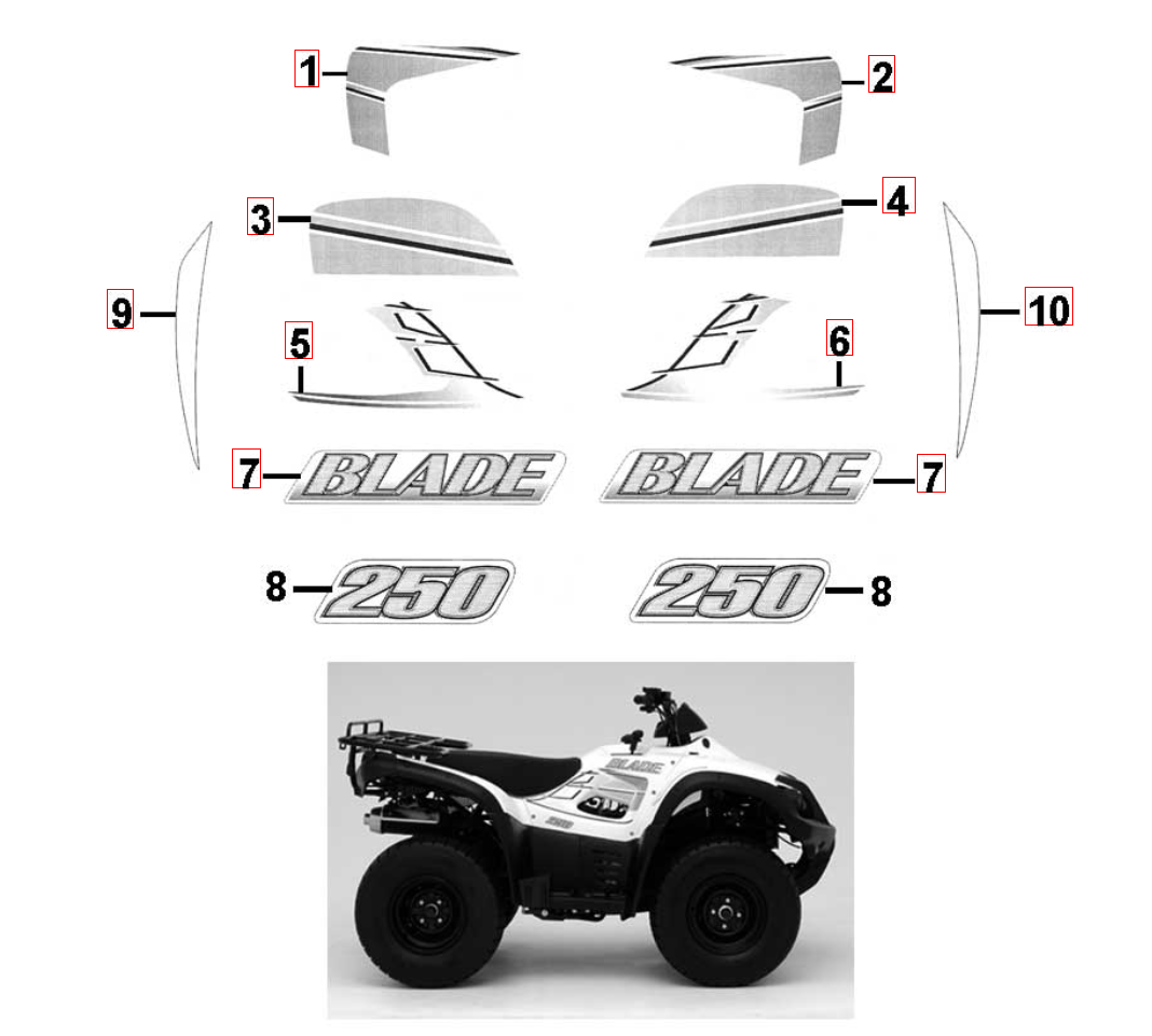 Aufkleber 2 für weißes Fahrzueug