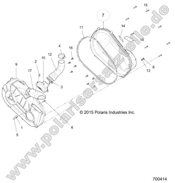 Drive Train, Clutch Cover and Ducting