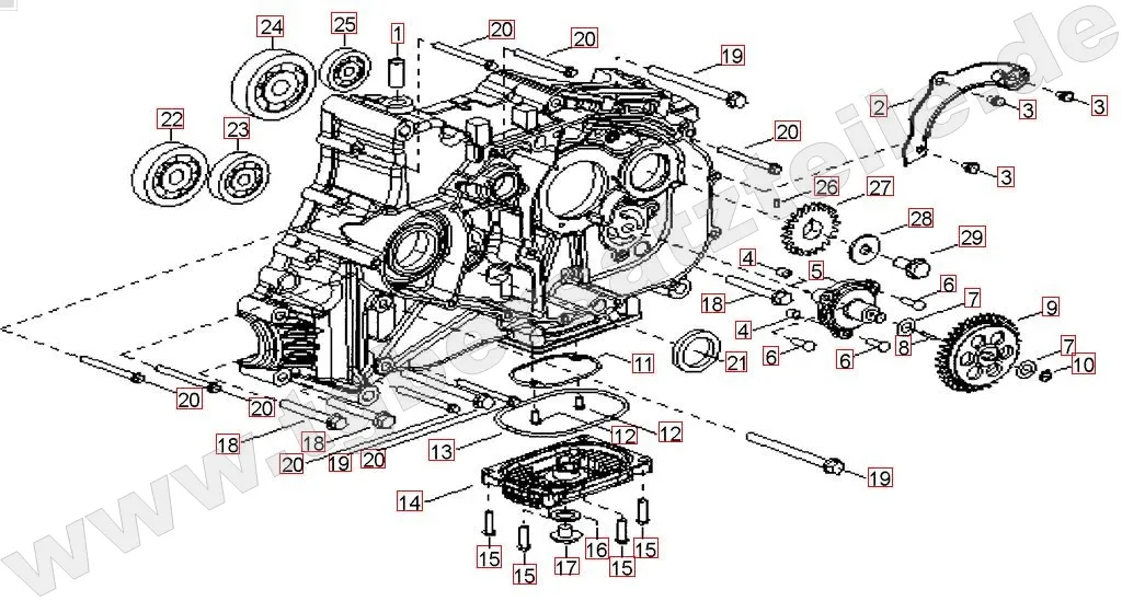 Motorgehäuse rechts