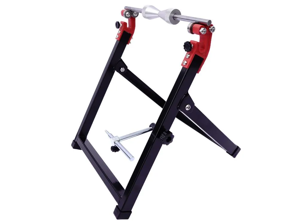 TMP-Motorrad-Auswuchtgeraet-Wuchtbock-klappbar-schwarz-rot-3 TMP Motorrad Felgen Auswuchtgerät / Wuchtbock klappbar - schwarz-rot