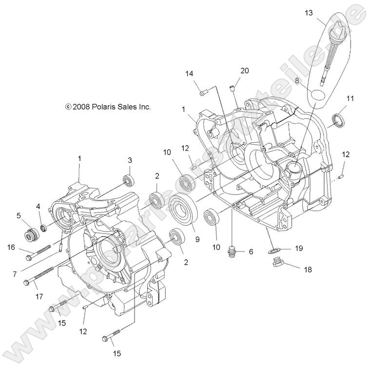 ENGINE, CRANKCASE ENGINE, CRANKCASE