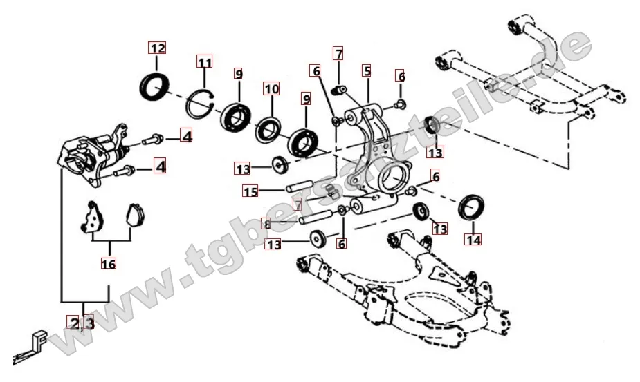 Hinterradachse Hinterradachse
